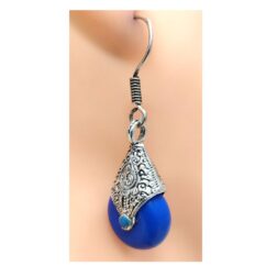 small-blue-stone-german-silver-earring