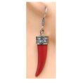 tooth-red-german-silver-earring