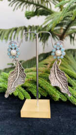black-polish-leaf-light-blue-earring (2)
