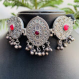 black-polish-red-stone-necklace-set-3-scaled