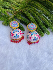 black-polish-white-jhumki-earrings-3-scaled