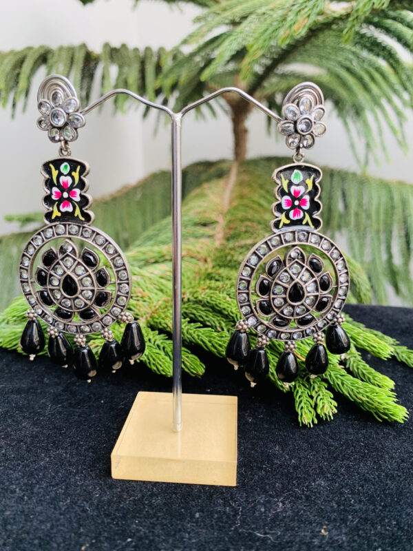 german-silver-black-long-earrings-2