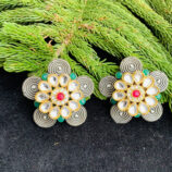 german-silver-kundan-red-green-stone-earrings-2-scaled
