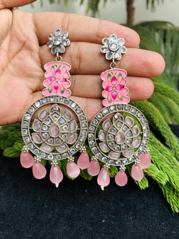 german-silver-pink-long-earrings (2) german-silver-pink-long-earrings (2)