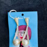 Indian-mores-AD-golden-silver-moti-earrings (2)