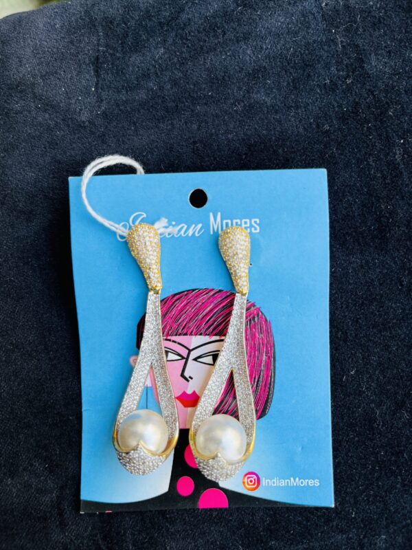 Indian-mores-AD-golden-silver-moti-earrings (2)