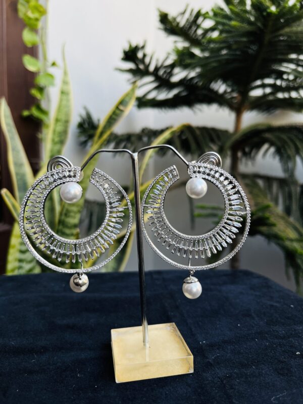 Indian-mores-AD-silver-round-pearl-earrings Indian-mores-AD-silver-round-pearl-earrings