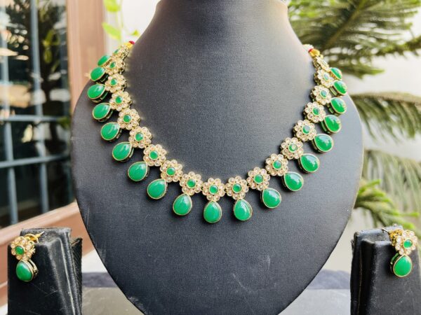 Indian-mores-green-stone-sleek-necklace-earrings-2-scaled