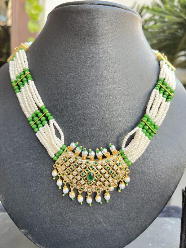 Indian-mores-jadau-green-chid-moti-necklace-set (3)