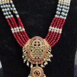 Indian-mores-jadau-long-round-chid-moti-multi-color-pendant-set (3)