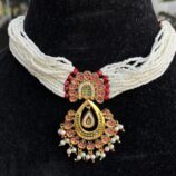 Indian-mores-jadau-multi-color-drop-pendant-chid-moti-necklace-set (2)