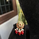 Indian-mores-jadau-pendant-chid-moti-red-color-drop-chokar-set (2)