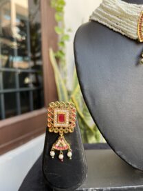 Indian-mores-jadau-rajputi-chid-moti-red-color-Chokar-set (1)
