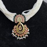 Indian-mores-jadau-red-color-drop-pendant-chid-moti-necklace-set (2)