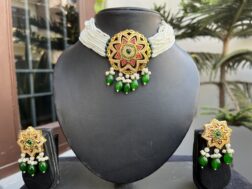 Indian-mores-jadau-round-flower-chid-moti-multi-color-necklace-set-2-scaled