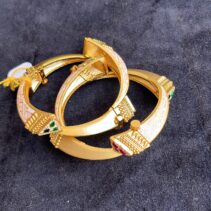 Indian-mores-multi-stone-gold-plated-bangles (2)