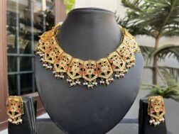 Indian-mores-pentagon-red-stone-jadau-neckalce-set-2-scaled