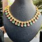 Indian-mores-pink-green-sleek-necklace-earrings-2-scaled