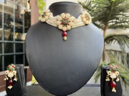 Indian-mores-rajasthani-chidmoti-3-flower-choker-set-2-scaled