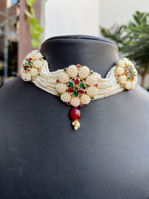 Indian-mores-rajasthani-chidmoti-3-flower-choker-set (3)