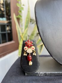 Indian-mores-rajasthani-chidmoti-3-red-flower-choker-set (2)