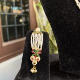 Indian-mores-rajasthani-chidmoti-leaf-round-red-stone-pendant-set (2)