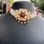 Indian-mores-rajasthani-chidmoti-red-stone-flower-choker-set (3)