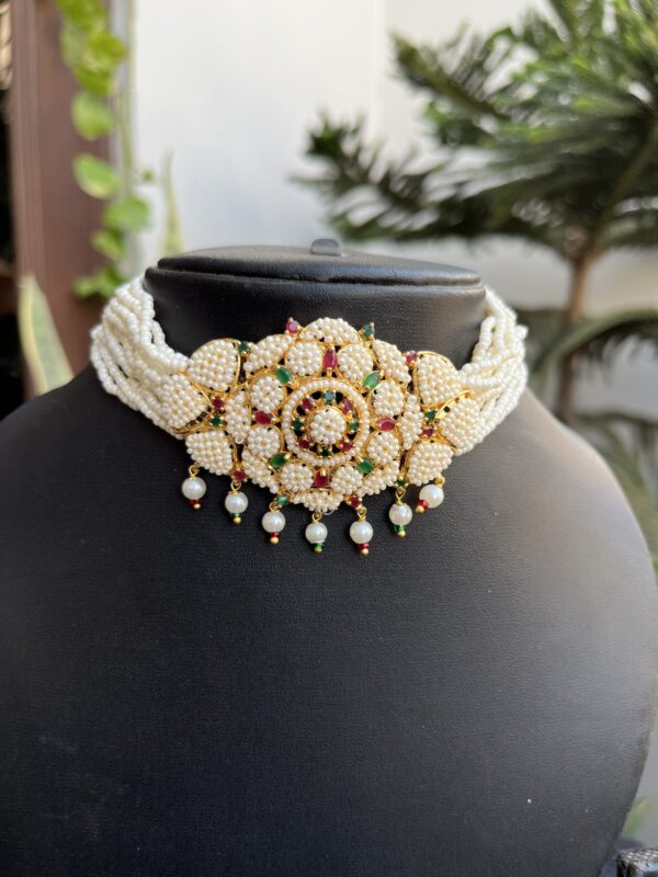 Indian-mores-rajasthani-chidmoti-round-multi-color-choker-set (4)