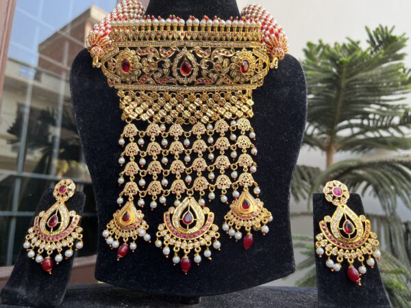 Indian-mores-rajputi-choker-aad-set (1) Indian-mores-rajputi-choker-aad-set-2-scaled