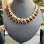 Indian-mores-temple-jewellery-mahroon-necklace-earrings-2-scaled