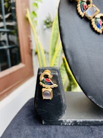 Indian-mores-white-stone-peacock-necklace-earrings (2)